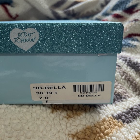 Blue By Betsey Johnson Silver Glitter Stela Pump Heels Size 7 - Picture 2 of 12